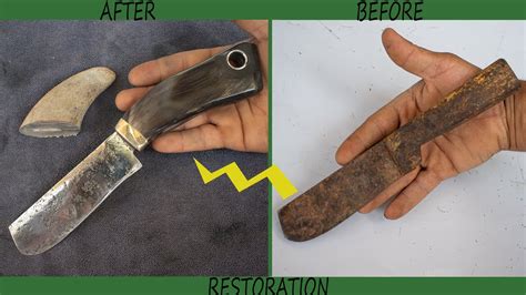 old knife restoration, organic handle - YouTube