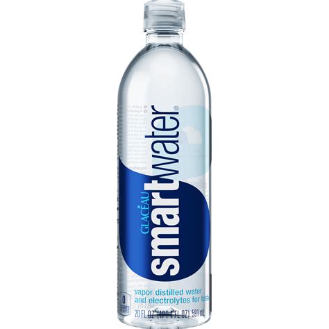 Glaceau Smartwater Vapor Distilled and Electrolytes Added Water, 20 Fl. Oz. - Walmart.com ...