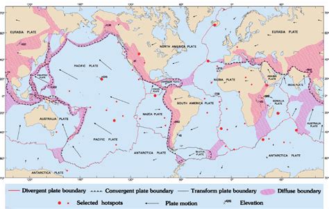 Tectonic Plate Boundary Map