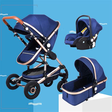 Babyfond Stroller High Landscape Baby Stroller 3 in 1 With Car Seat Folding Baby Carriage for 0 ...