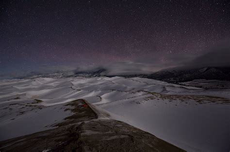 My winter campsite out on the dunes of Great Sand Dunes National Park ...