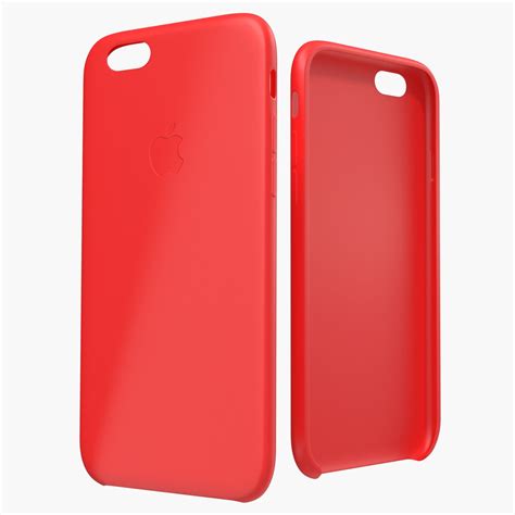 IPhone 6 Silicone Case Red 3D 모델 3D 모델 $19 - .c4d .ma .max .obj .3ds ...