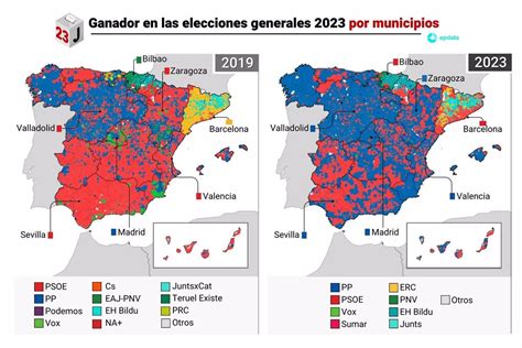 Mapa de resultado de las elecciones generales 2023, quién ha ganado ...