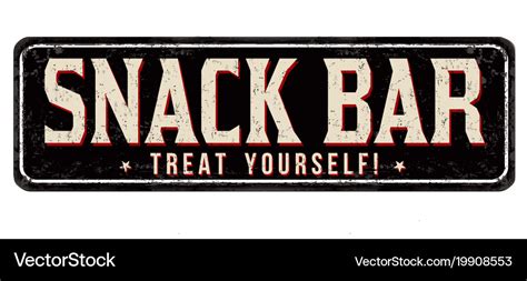 Snack bar vintage rusty metal sign Royalty Free Vector Image