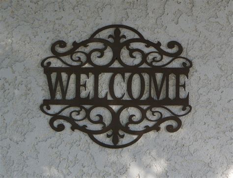 Welcome Metal Sign Custom metal Name sign