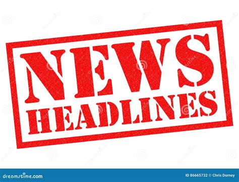 NEWS HEADLINES Rubber Stamp Stock Illustration - Illustration of ...