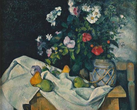 Still Life with Flowers and Fruit, 1890 - Paul Cezanne - WikiArt.org