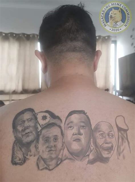 Naalala niyo ung kagaguhang tattoo ni Moymoy Palaboy? Ayan oh may ...