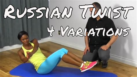 Russian Twist 4 Variations - Great Core, Spine & Oblique Exercise - YouTube