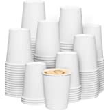 Amazon.com: Paper Cups, 150 Pack 8 Oz Paper Cups, White Paper Coffee Cups 8 Oz Disposable White ...