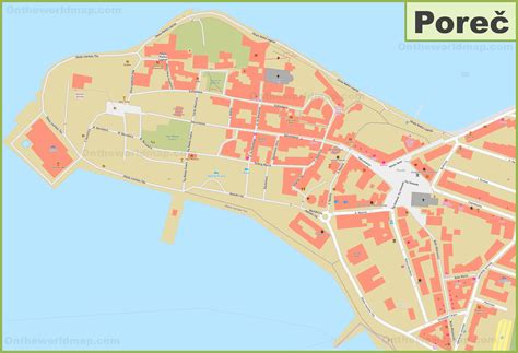 Poreč old town map