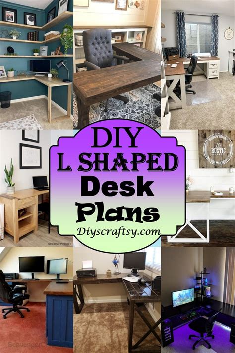 25 Free DIY L Shaped Desk Plans & Ideas | L shaped desk plans, Desk plans, Diy desk plans