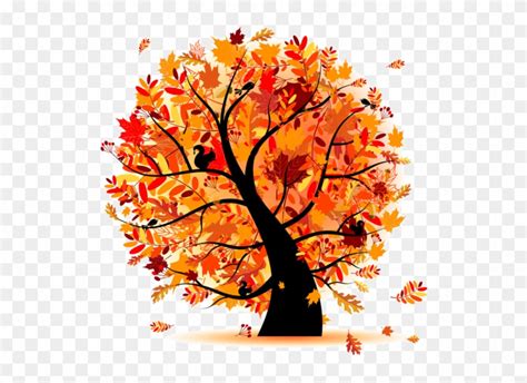 Fall Tree Clipart - Autumn Tree Vector Png - Free Transparent PNG ...