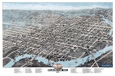 Beautifully restored map of Wilmington, Delaware from 1874 - KNOWOL