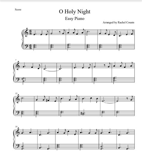 O Holy Night Piano Sheet Music (FREE)