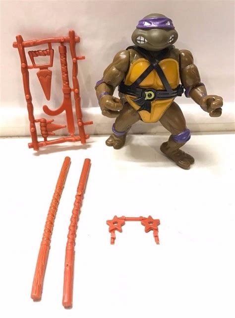 TMNT 1988 DONATELLO Action Figure 100% COMPLETE w/ Most Accs on Weapon Rack | #1842792556