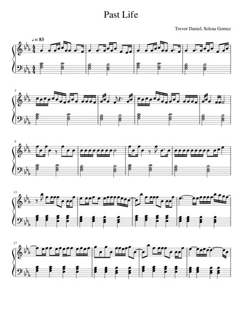 Past Life - Trevor Daniel, Selena Gomez Sheet music for Piano (Solo) Easy | Musescore.com