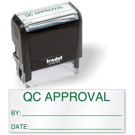 QC Approval Self Inking Inspection Stamp Signs, SKU: IS-0130