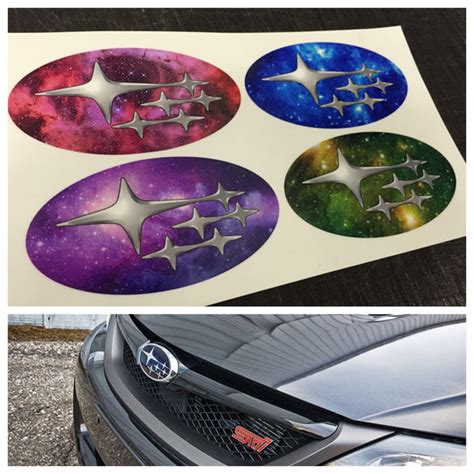 Subaru WRX / STI Hatchback emblem galaxy overlay 2008 - 2014 Models – Bomex Graphics