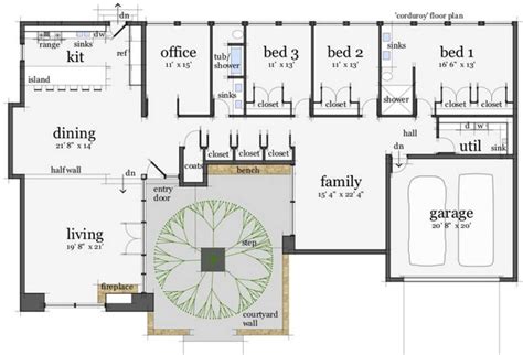 Mid Century Modern Plan: 2,818 Square Feet, 3-4 Bedrooms, 2 Bathrooms ...