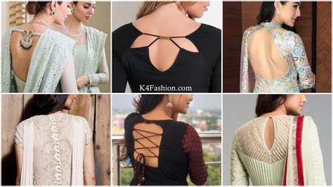 Churidar Neck Designs - Back Side 2024 - K4 Fashion