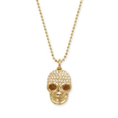Gold & Diamond Skull Necklace | Diamond skull necklace, Diamond skull, Skull necklace