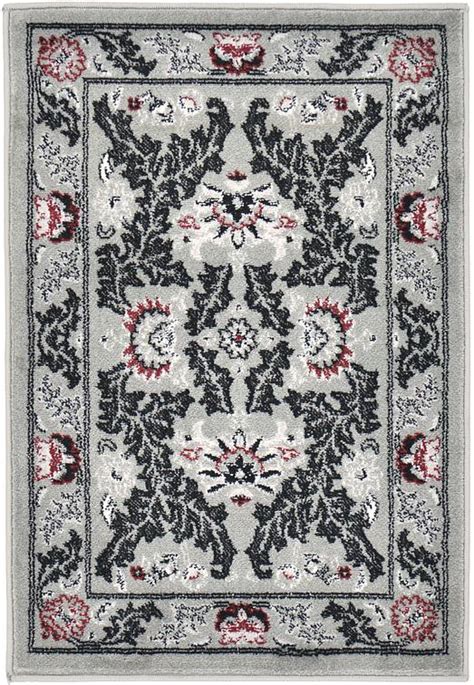 Gray 65cm x 97cm Damask Rug | Area Rugs | AU Rugs