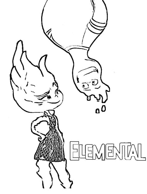 Disney Pixar Elemental coloring page - Download, Print or Color Online for Free