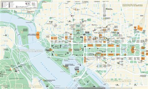 Washington Dc Map Of Attractions Printable Map - Printable Maps