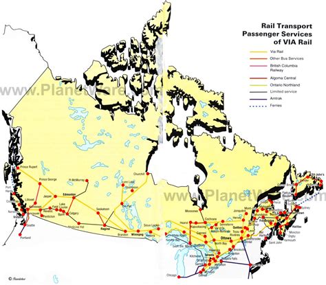 Map of Canada Mountains Rivers and Lakes | PlanetWare