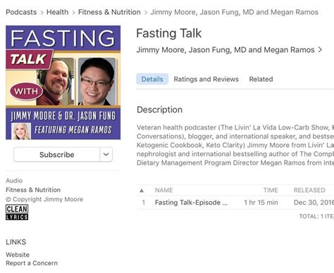 My new podcast called Fasting Talk with Jimmy Moore & Dr. Jason Fung Featuring Megan Ramos is ...