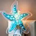 Starfish Night Light Aqua Blue Fused Glass Decorative Accent | Etsy