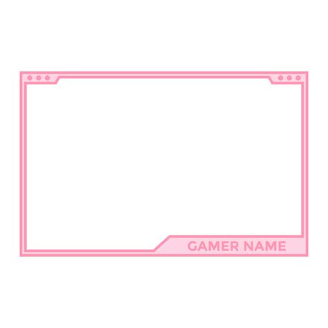 Gaming overlay for live streamers vector design with girly pink color ...