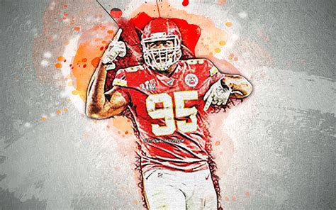 Chris Jones Art Nfl Kansas City Chiefs Defensive Tackle American Football Christopher Deshun ...