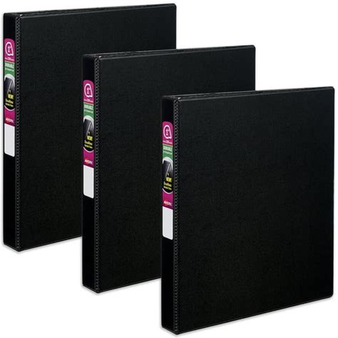 Avery Durable 3 Ring Binder, 1 Inch Slant Rings, 3 Black Binders (27250) - Walmart.com - Walmart.com