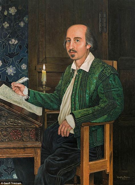 Geoffrey Tristram's portrait of William Shakespeare 400 years after his death | Daily Mail Online