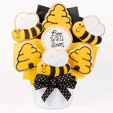 Bee Well Soon Cutout Cookie Bouquet - Cookie Bouquets