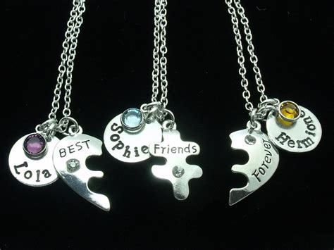 Heart Puzzle Three-Necklace Set for Best Friends or Families