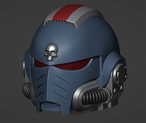 Space Marine 3d Model Helmet - Etsy