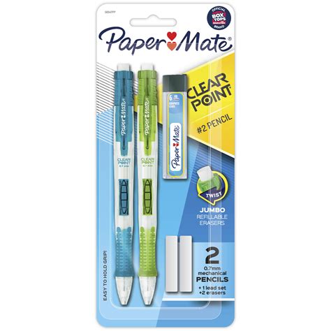 Paper Mate Clearpoint Mechanical Pencils, 0.7 mm, HB #2, 2 Pack ...