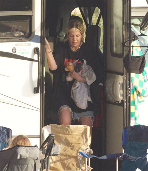 Tori Spelling and her kids living in RV after moving out of motel