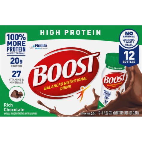 Boost Nutritional Drink, Balanced, High Protein, Rich Chocolate