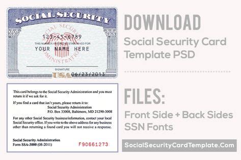 13 Social security card ideas in 2021 | social security card, id card ...