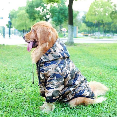 Winter Dog Coat with Hood Zippered Large Dogs Jackets