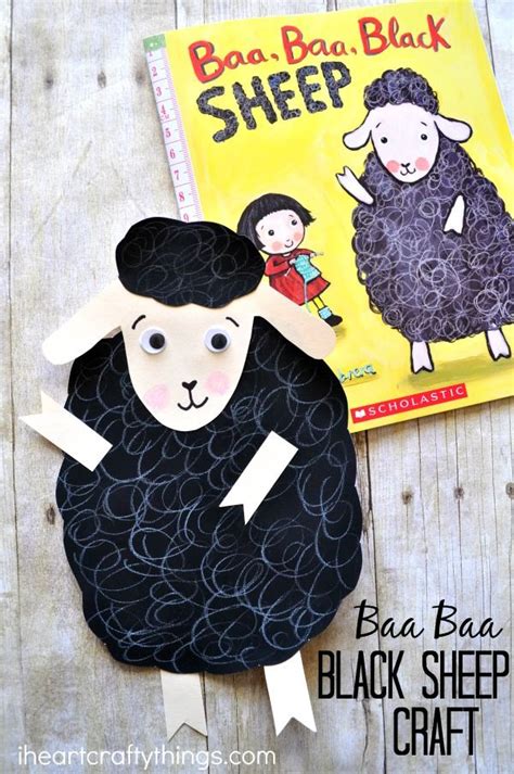 Baa Baa Black Sheep Craft | Nursery rhymes preschool crafts, Nursery ...