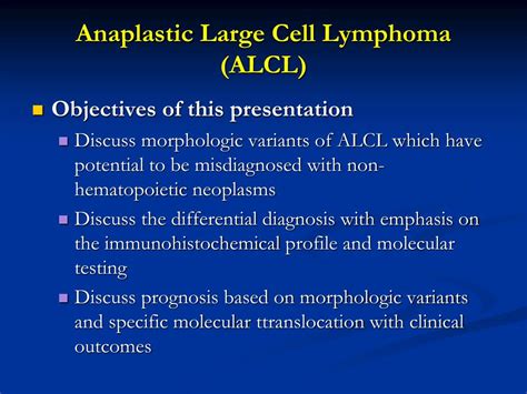 PPT - Anaplastic Large Cell Lymphoma (ALCL) PowerPoint Presentation ...