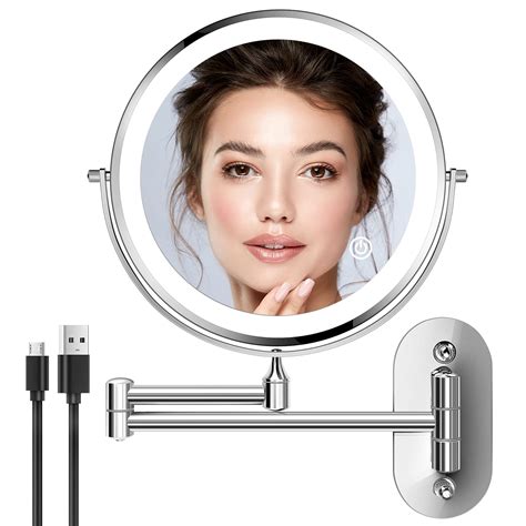 Buy Tovendor Wall Mounted Makeup Mirror, Rechargeable LED Lighted Touch ...