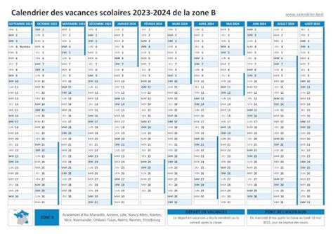 Vacances Scolaires 2023 2024 Zone B Calendrier Scolaire 2023 2024 Hot ...