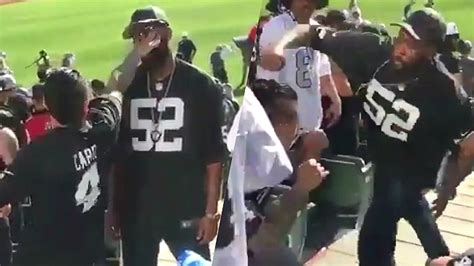 This Raiders Fan Got Knocked Out After Fighting With A Raiders Fan