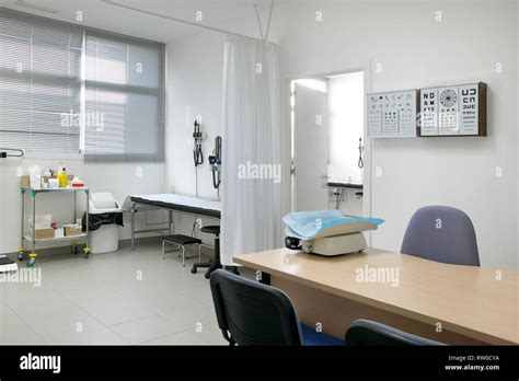 Hospital doctor consulting room. Healthcare equipment. Medical ...